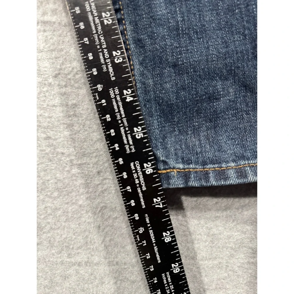 Levi's 505 Regular Fit Jeans Dark‎ Wash Denim Pants Classic Style Size 14 Husky